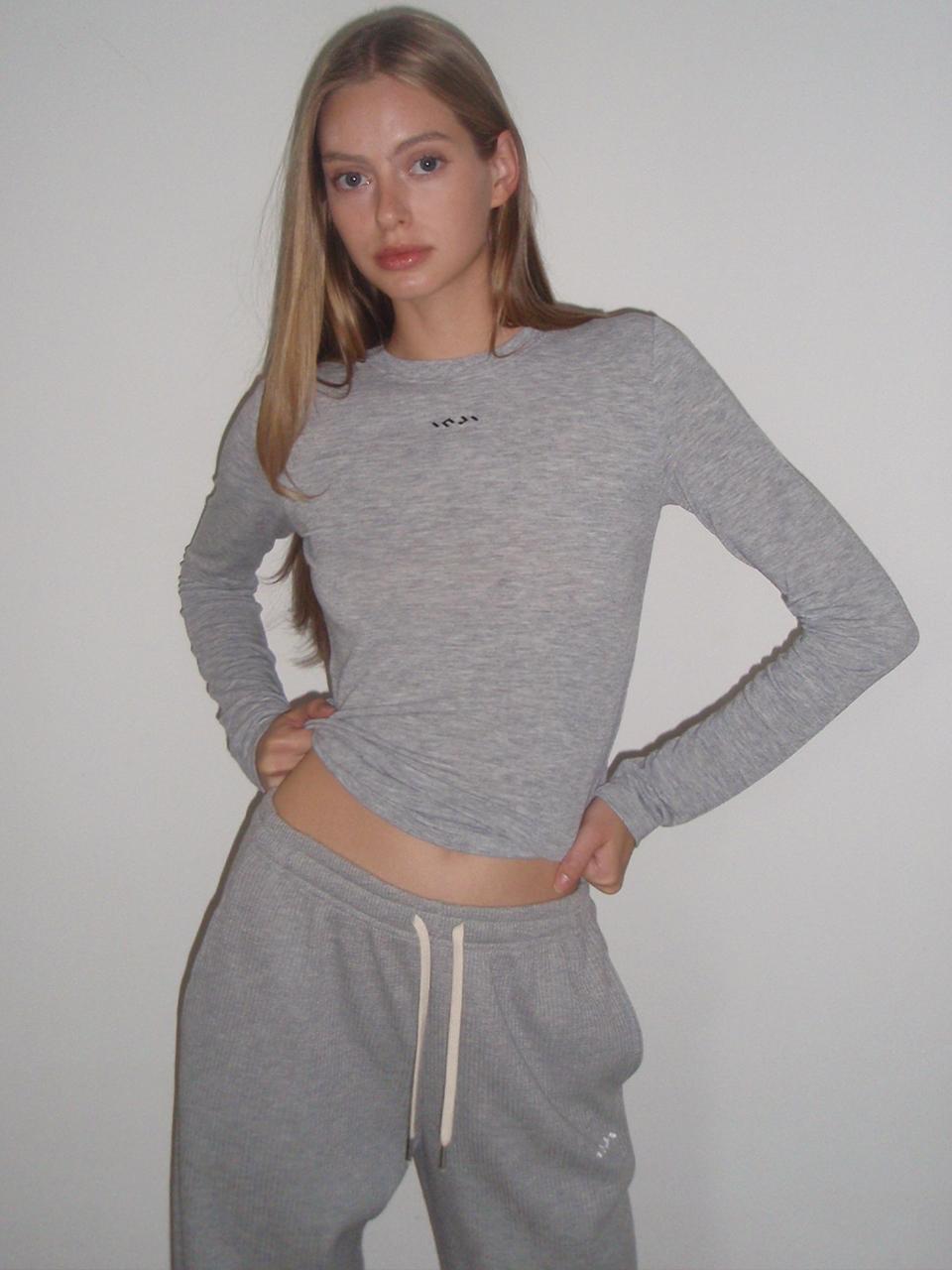 INJIACTIVE Wool Round Neck Premium T-Shirt [Gray]