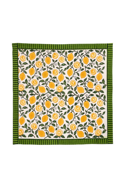 Inner Child Inner Child Capri Lemons Blockprint Napkins - Set of 4