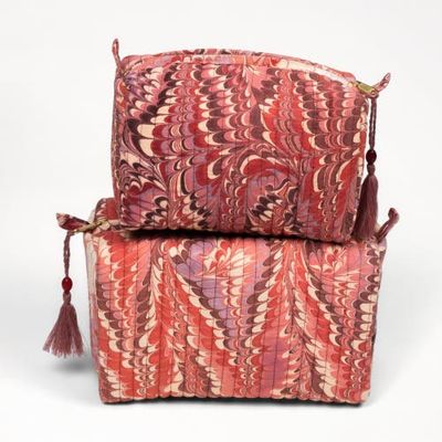 Inner Child Inner Child Florentine Hand Marbled Cosmetic Bag