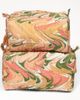 Inner Child Inner Child Peony Bloom Hand Marbled Cosmetic Bag - 1