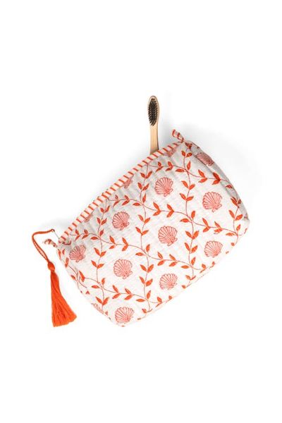 Inner Child Inner Child Seashell Blockprint Makeup Bag
