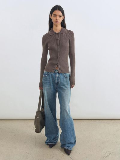 INSILENCE WOMEN Low Rise Wide Jeans_Blue