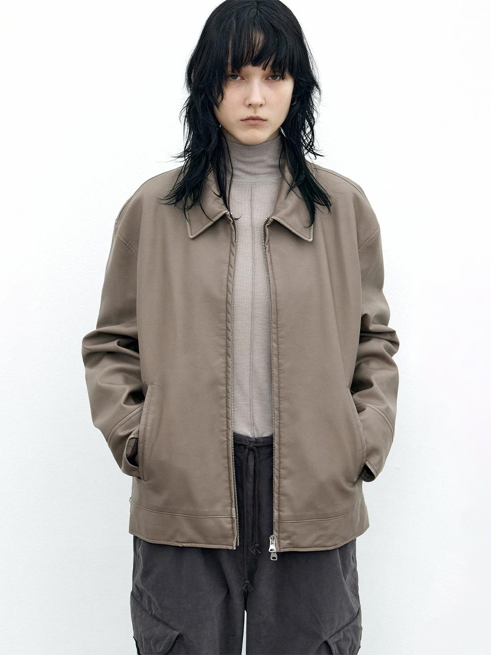 INSILENCE WOMEN Pigment Vegan Leather Jumper BEIGE