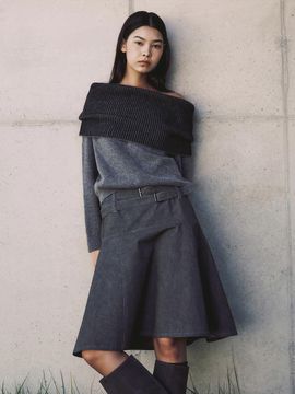 INSTANTFUNK an ornamental belt midi skirt