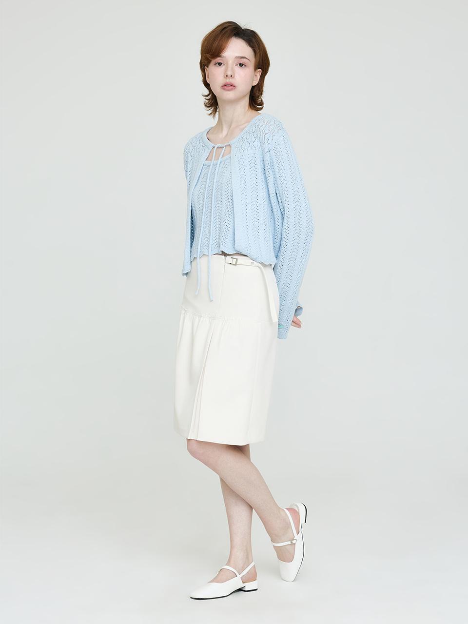 INSTANTFUNK Classic Midi Skirt [Oat Grey]