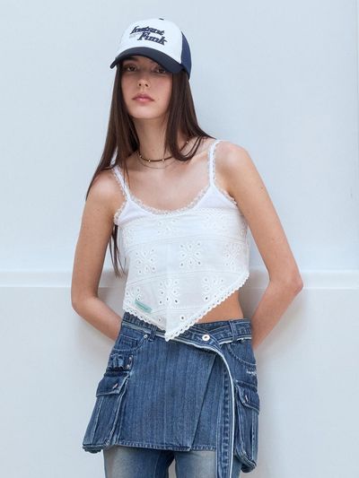 INSTANTFUNK Denim Wrap Skirt [Blue]
