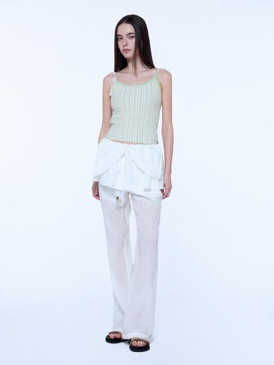 INSTANTFUNK Easy Bootcut Pants [White]