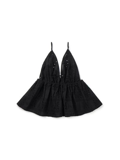 INSTANTFUNK Eyelet Bustier Top [Black]