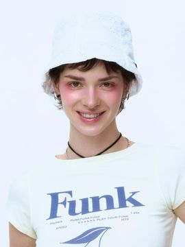 INSTANTFUNK Flower Bucket Hat [White]
