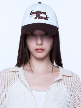 INSTANTFUNK Logo Mesh Trucker Cap [Brown]