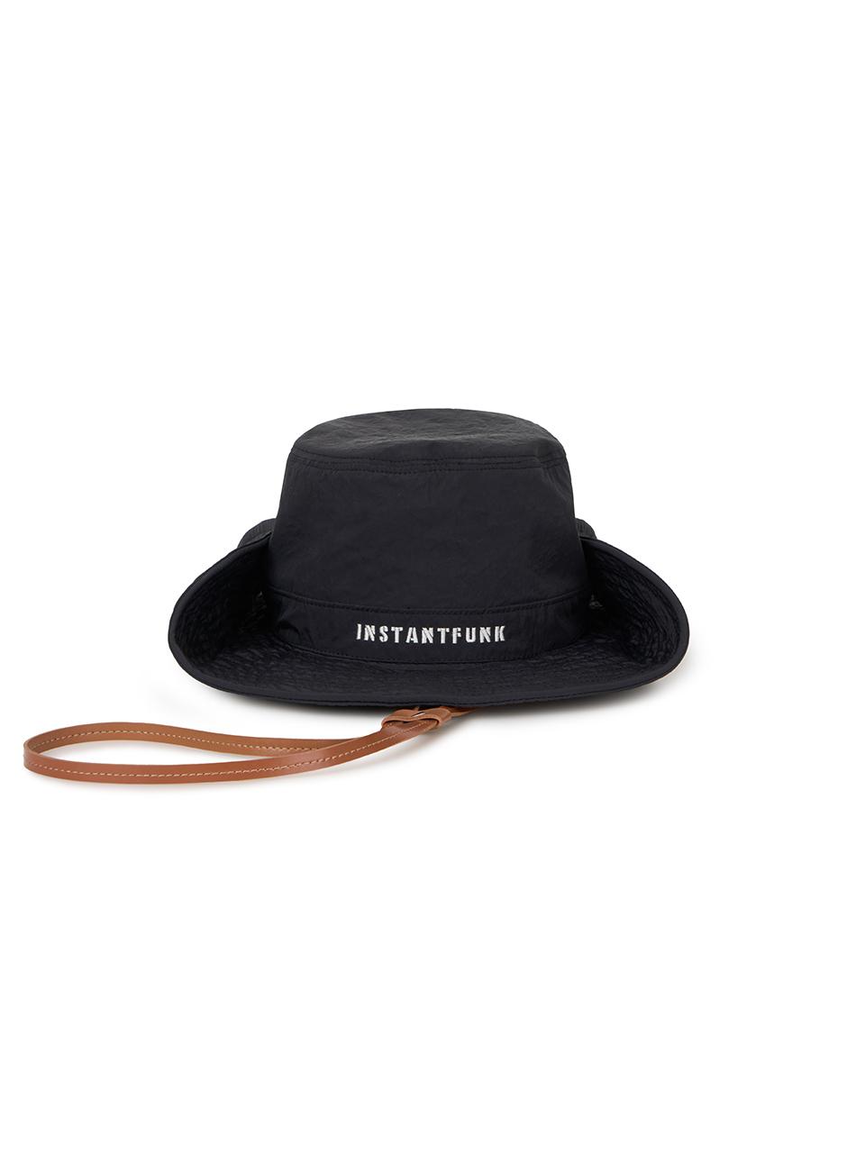 INSTANTFUNK Nylon Embroidered Bucket Hat [Black]