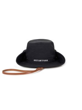 INSTANTFUNK Nylon Embroidered Bucket Hat [Black]