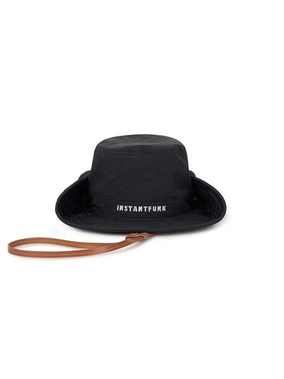 INSTANTFUNK Nylon Embroidered Bucket Hat [Black]