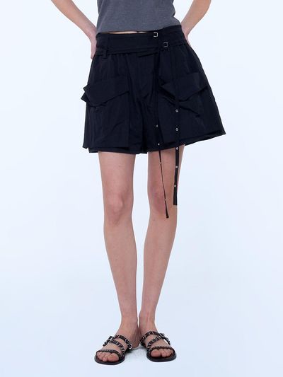 INSTANTFUNK Pocket Nylon Shorts [Black]