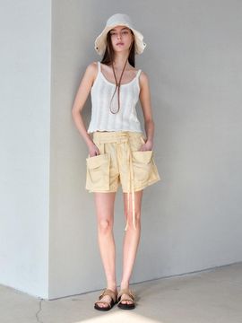 INSTANTFUNK Pocket Nylon Shorts [Yellow]