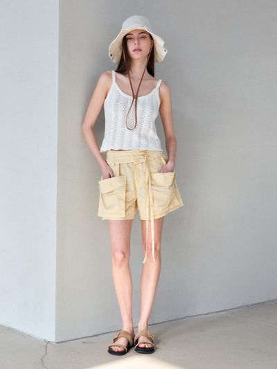 INSTANTFUNK Pocket Nylon Shorts [Yellow]