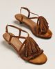 Intentionally Blank Chaperone Fringe Strappy Sandals - 1