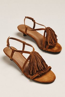Intentionally Blank Chaperone Fringe Strappy Sandals