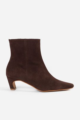 Intentionally Blank Intentionally Blank Lexi Suede Kitten Heel Ankle Boot in Chocolate, Women's at Urban Outfitters