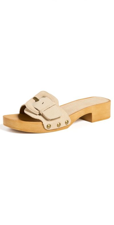 Intentionally Blank Intentionally Blank Mar Suede Clogs Taupe