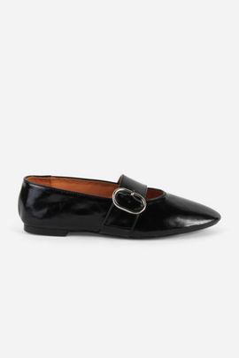 Intentionally Blank Intentionally Blank Vartan Buckle Flat Mary Jane in Black, Women's at Urban Outfitters