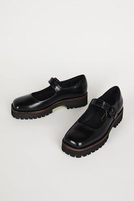 Intentionally Blank Intentionally Blank Veronica Leather Platform Mary Jane Shoe in Black, Women's at Urban Outfitters