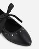 Intentionally Blank Peak Ribbon-Tie Ballet Flats - 2