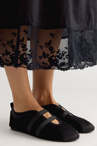 Intentionally Blank Sporty Suede Slip-On Ballet Flats