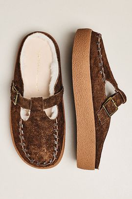 Intentionally Blank Textmsg Suede & Shearling Clog