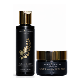 Intoxicated Cosmetics Intoxicated Cosmetics Exfoliation Bundle |Clean Queen Glycolic Wash & Power Wash Multi Acid Peel Pads