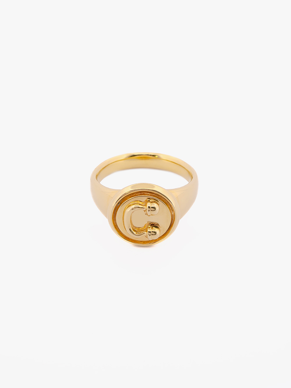 Invisible collage IC Coin Ring_Gold
