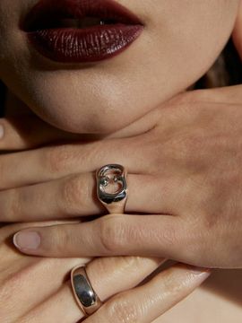 Invisible collage Lid Logo Ring_Silver