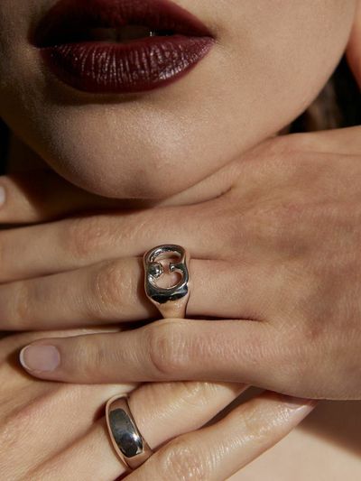 Invisible collage Lid Logo Ring_Silver