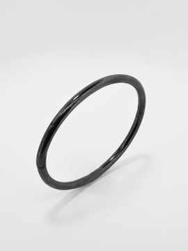 Invisible collage Plane Bangle - Black