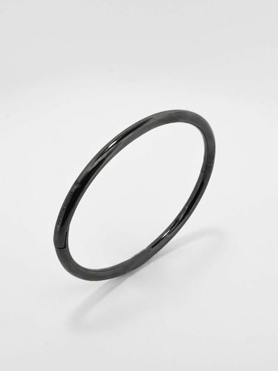 Invisible collage Plane Bangle - Black