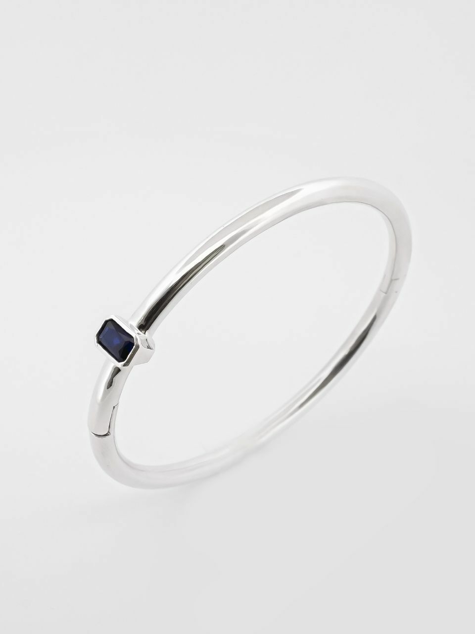 Invisible collage Shiny Lid Bangle Blue - Silver