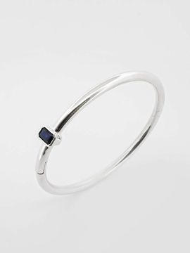Invisible collage Shiny Lid Bangle Blue - Silver