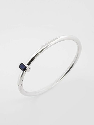 Invisible collage Shiny Lid Bangle Blue - Silver