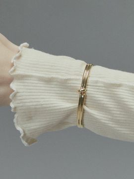Invisible collage Swirly Bangle - Gold