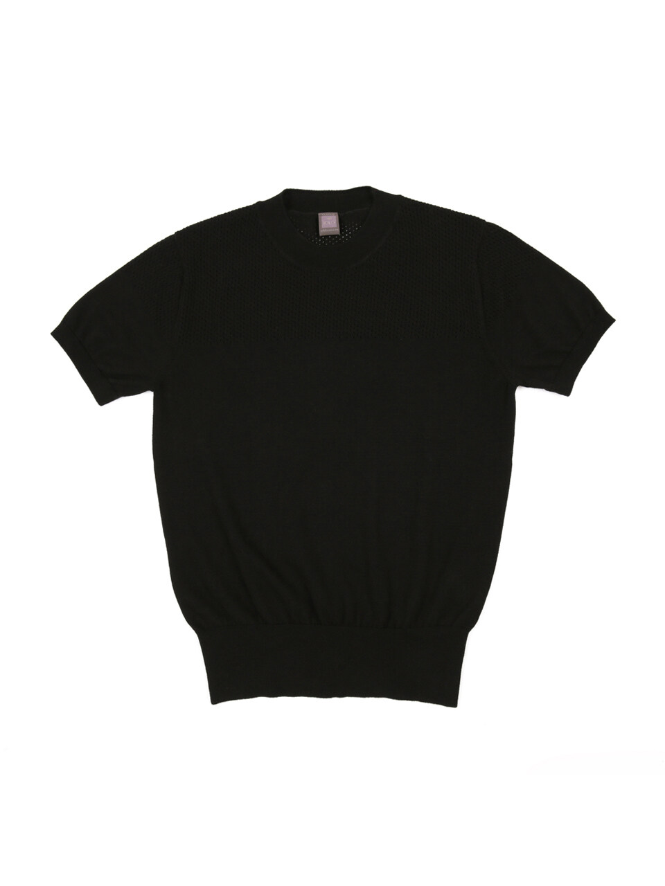 IOLO Hole Pattern Crewneck Top Black