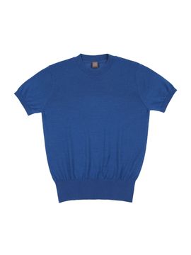 IOLO Hole Pattern Crewneck Top Cobalt Blue