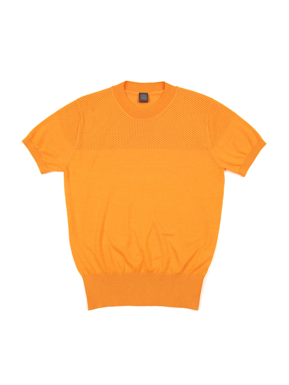 IOLO Hole Pattern Crewneck Top Red Orange