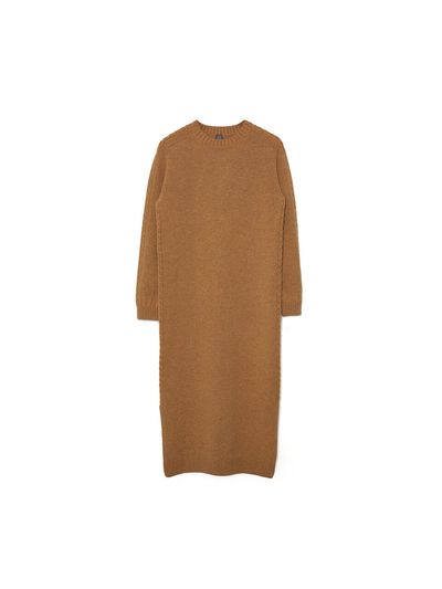 IOLO Round Neck Dress Yellow Brown