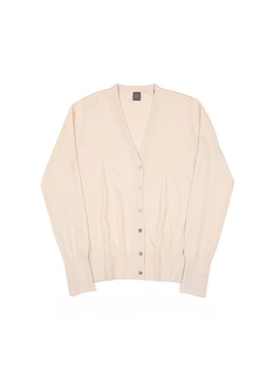 IOLO Supima Cotton V-neck Cardigan Light Beige