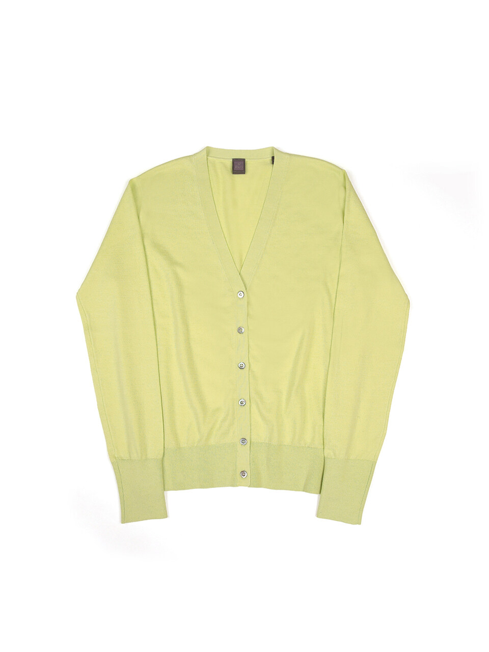 IOLO Supima Cotton V-neck Cardigan Lime