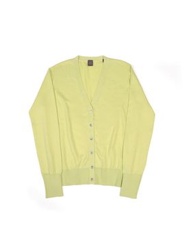 IOLO Supima Cotton V-neck Cardigan Lime