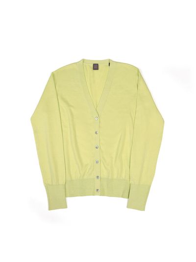 IOLO Supima Cotton V-neck Cardigan Lime