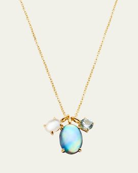 Ippolita 3 Stone Pendant Necklace in 18K Gold