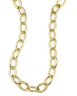 Ippolita Ippolita 18K Yellow Gold Hammered Bastille Link Chain Necklace, 18