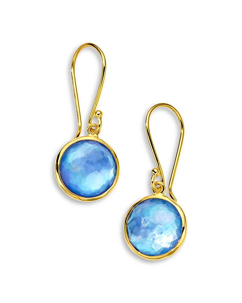 Ippolita Ippolita 18K Yellow Gold Lollipop Lapis, Mother of Pearl, & Crystal Triplet Bezel Drop Earrings
